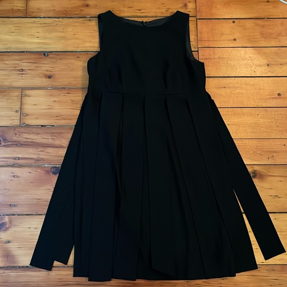 Cabi size 8 little black dress with unique pleats, midi, cocktail, unique - Picture 1 of 5